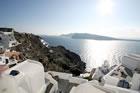 Traditional Houses With Caldera And Sunset View In Santorini